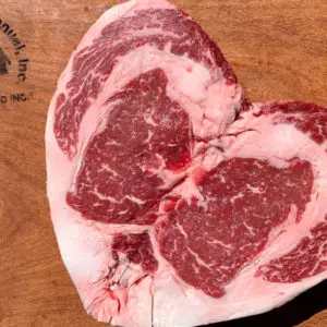 Cupid Ribeye on Chorizo de San Manuel cutting board