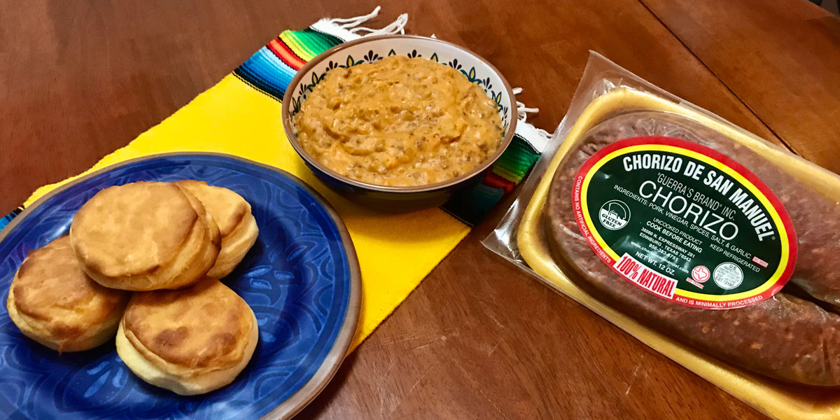 Make a Delicious Breakfast with Savory Chorizo Gravy on Your Biscuits! 1 chorizo gravy