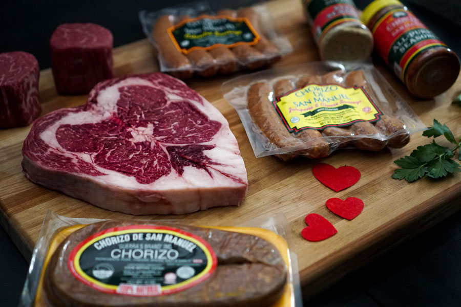 The Cupid Box filled with prime steaks