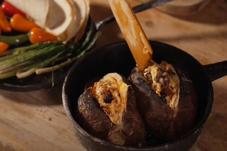 Try This Tasty Dinner Idea With your Favorite Mexican Chorizo Flavor! 1 choriqueso potatoes filled with Mexican Chorizo