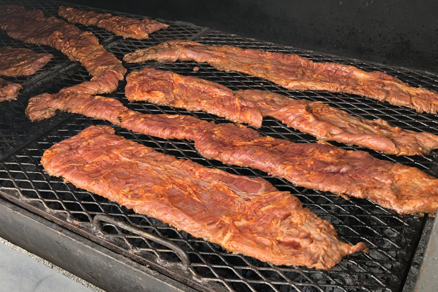 Restaurant Style Fajitas featuring Chorizo De San Manuel