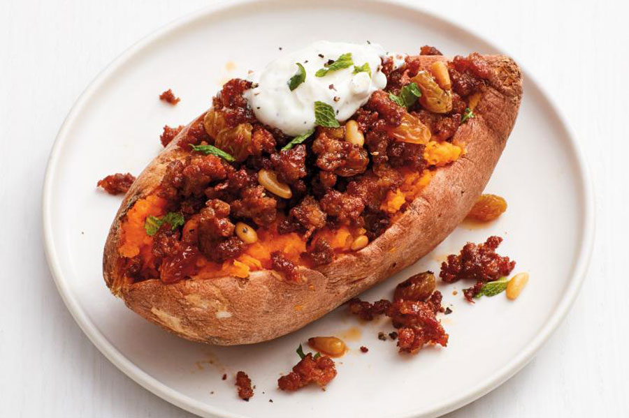 Sweet and Savory Mexican Chorizo Stuffed Sweet Potato 1 Savory Mexican Chorizo Stuffed Sweet Potato